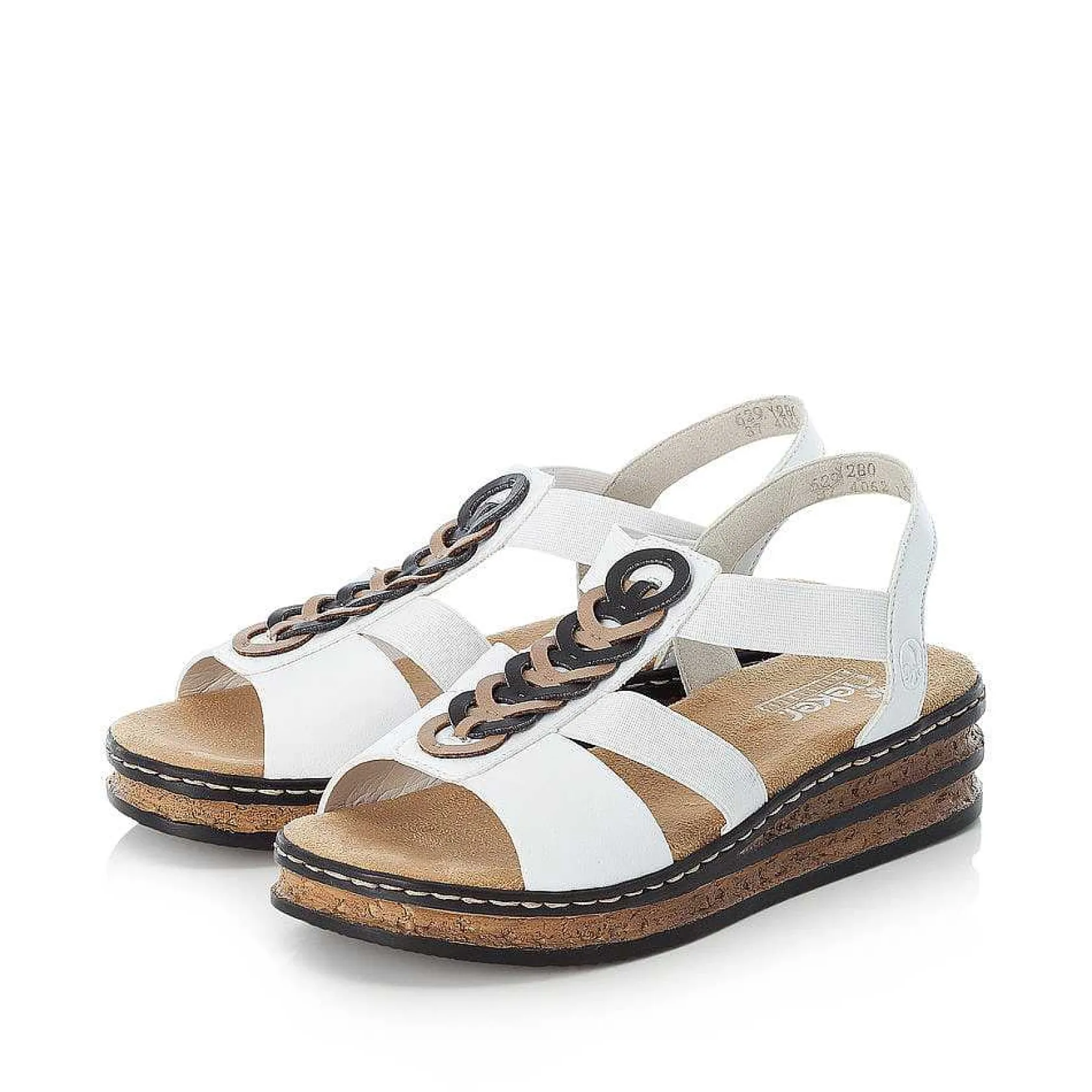 Rieker Heeled Shoes-Women'S Wedge Sandals Pure White