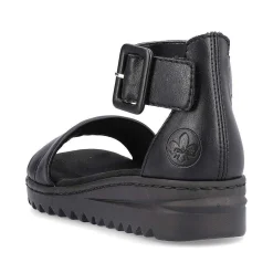 Rieker Sandals & Sandals-Women'S Wedge Sandals Asphalt Black