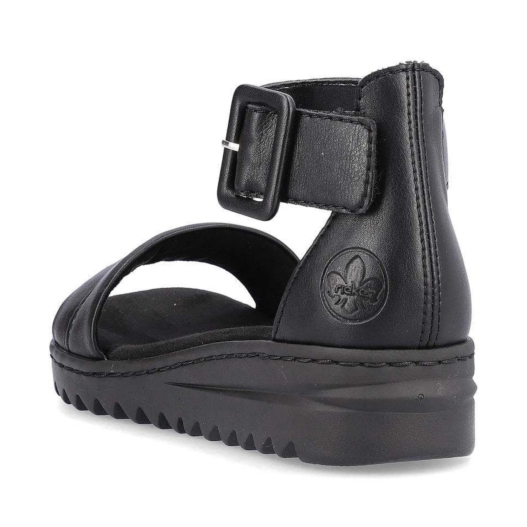 Rieker Sandals & Sandals-Women'S Wedge Sandals Asphalt Black