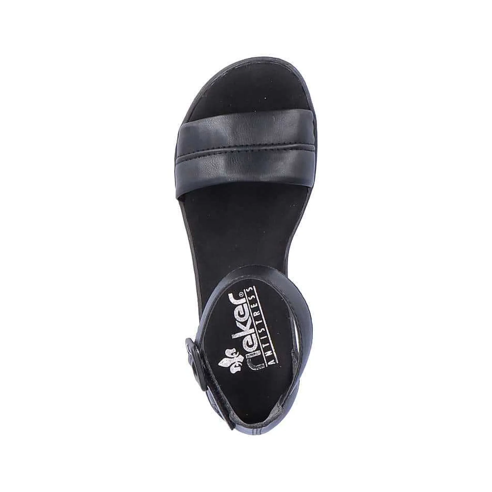 Rieker Sandals & Sandals-Women'S Wedge Sandals Asphalt Black