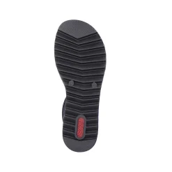 Rieker Sandals & Sandals-Women'S Wedge Sandals Asphalt Black