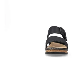 Rieker Heeled Shoes-Women'S Wedge Sandals Jet Black