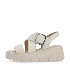 Rieker Heeled Shoes-Women'S Wedge Sandals Sand Beige