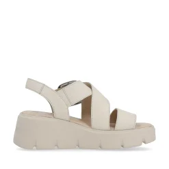 Rieker Heeled Shoes-Women'S Wedge Sandals Sand Beige