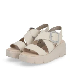 Rieker Heeled Shoes-Women'S Wedge Sandals Sand Beige