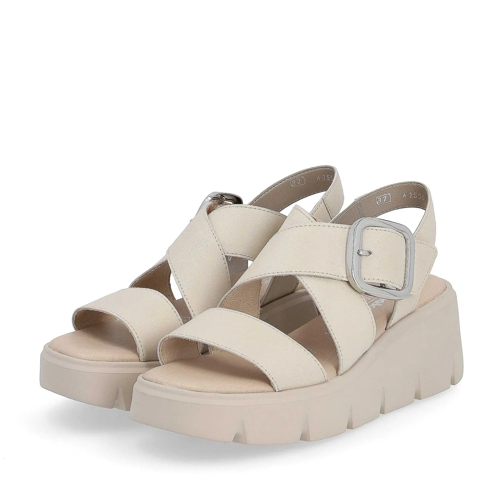 Rieker Heeled Shoes-Women'S Wedge Sandals Sand Beige