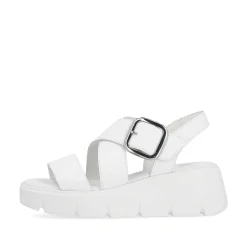 Rieker Heeled Shoes-Women'S Wedge Sandals Antique White