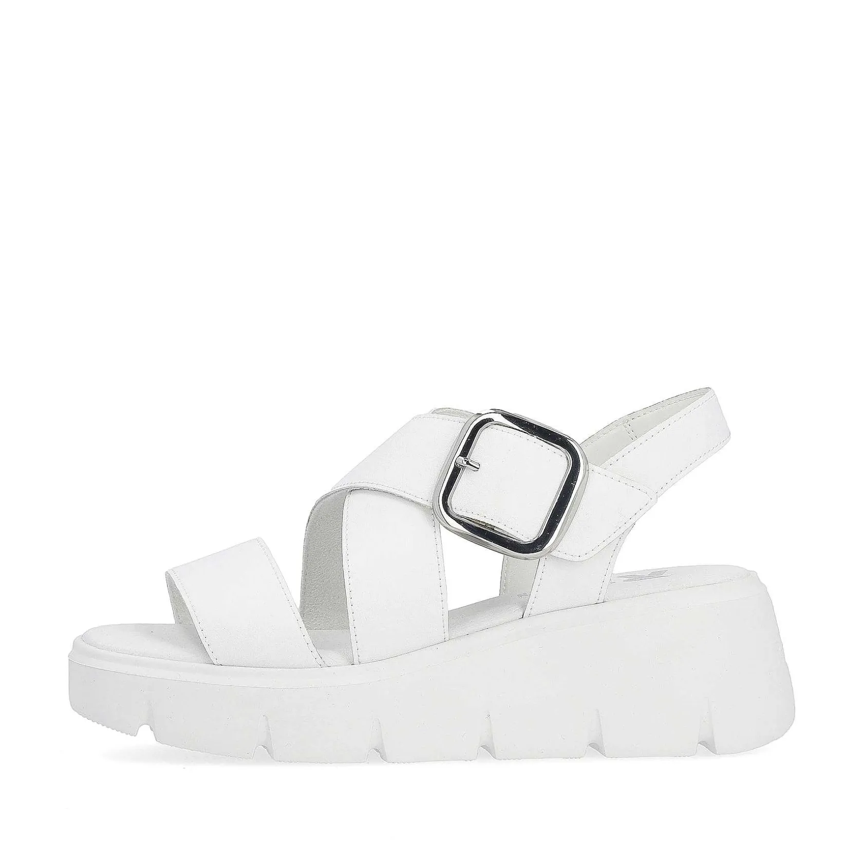 Rieker Heeled Shoes-Women'S Wedge Sandals Antique White