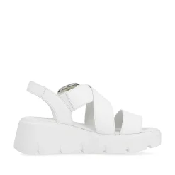 Rieker Heeled Shoes-Women'S Wedge Sandals Antique White