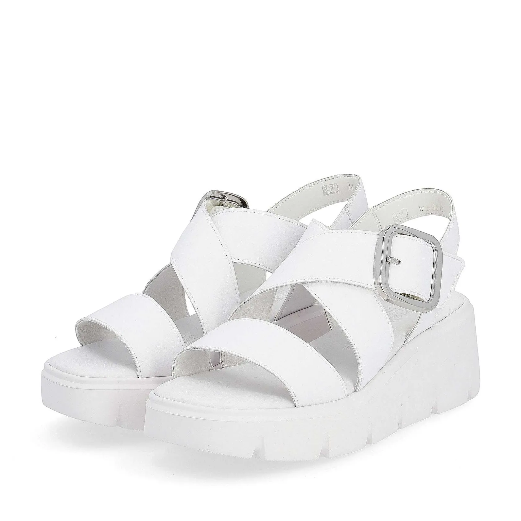 Rieker Heeled Shoes-Women'S Wedge Sandals Antique White