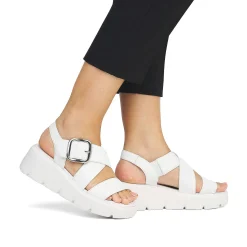 Rieker Heeled Shoes-Women'S Wedge Sandals Antique White
