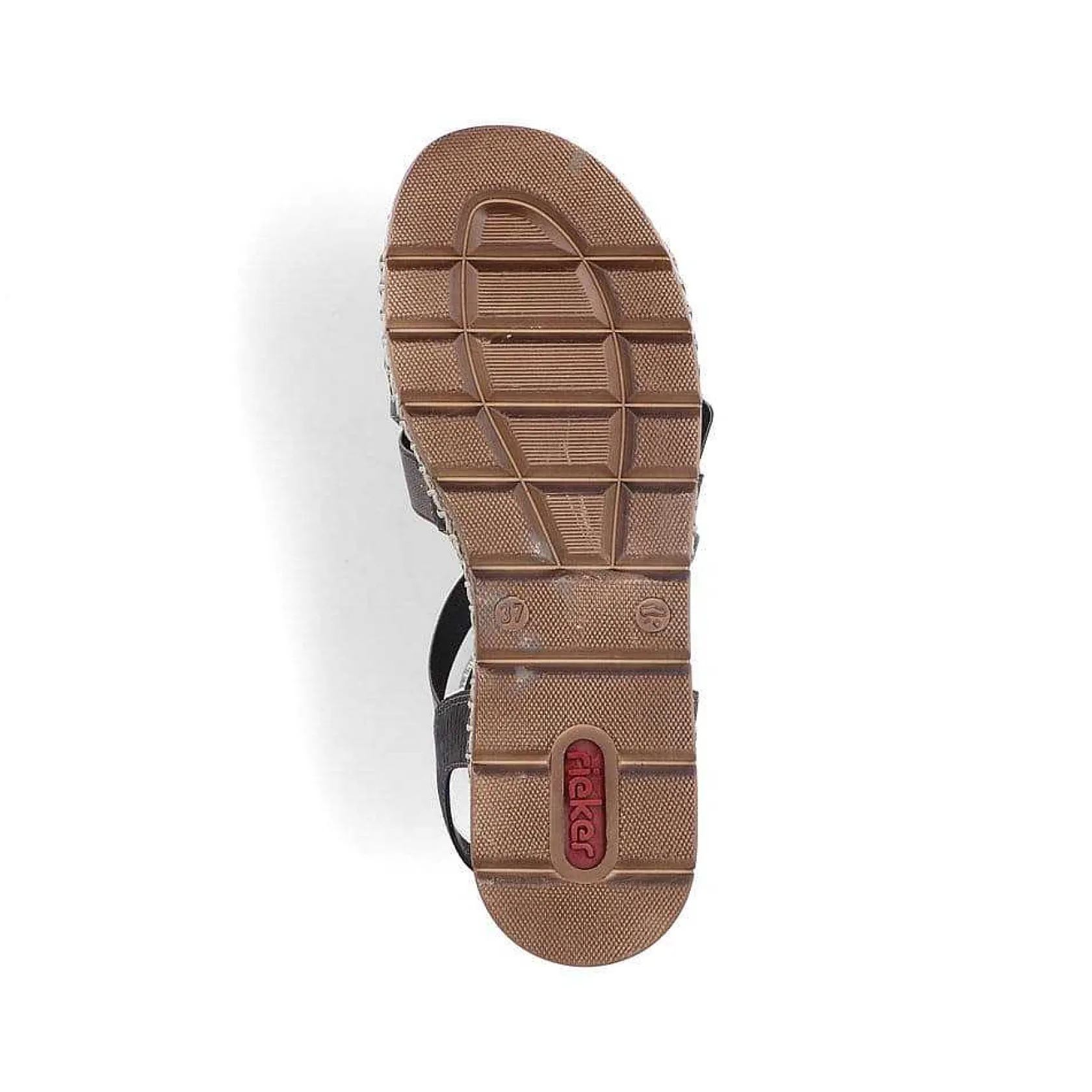 Rieker Heeled Shoes-Women'S Wedge Sandals Asphalt Gray
