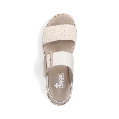 Rieker Vegan-Women'S Wedge Sandals Light Beige