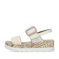 Rieker Vegan-Women'S Wedge Sandals Light Beige