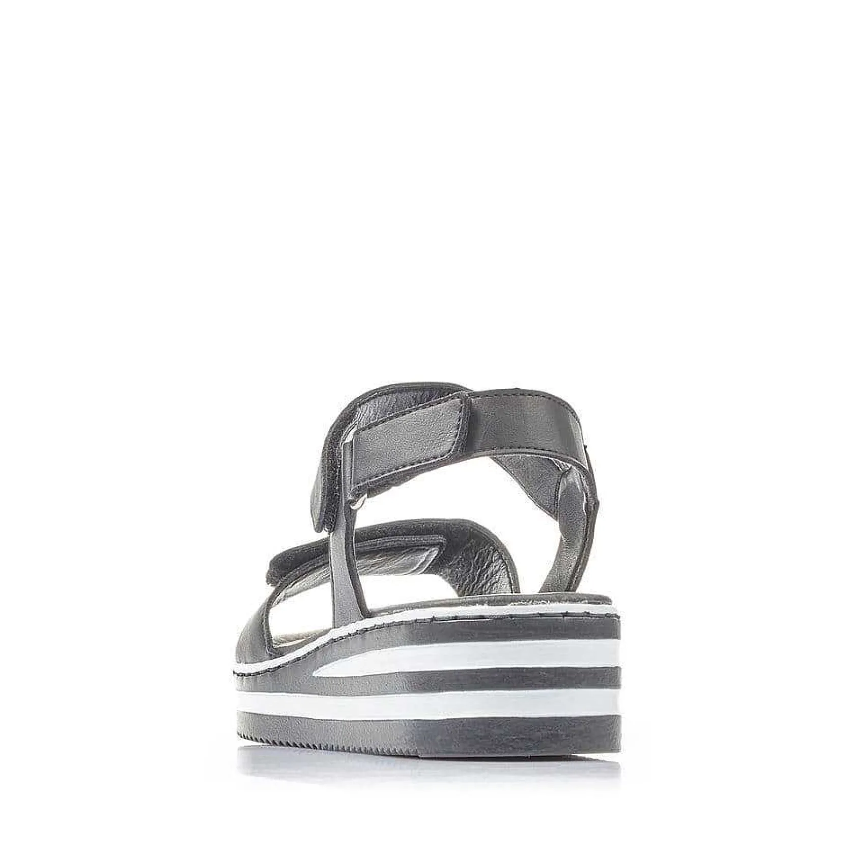 Rieker Heeled Shoes-Women'S Wedge Sandals Jet Black