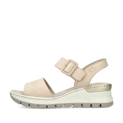 Rieker Sandals & Sandals-Women'S Wedge Sandals Champagne