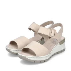 Rieker Sandals & Sandals-Women'S Wedge Sandals Champagne