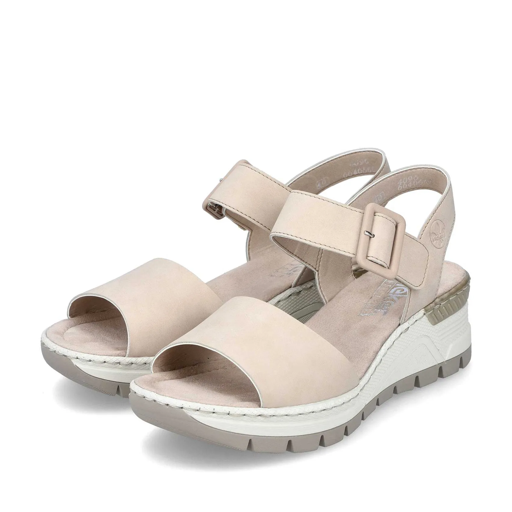 Rieker Sandals & Sandals-Women'S Wedge Sandals Champagne