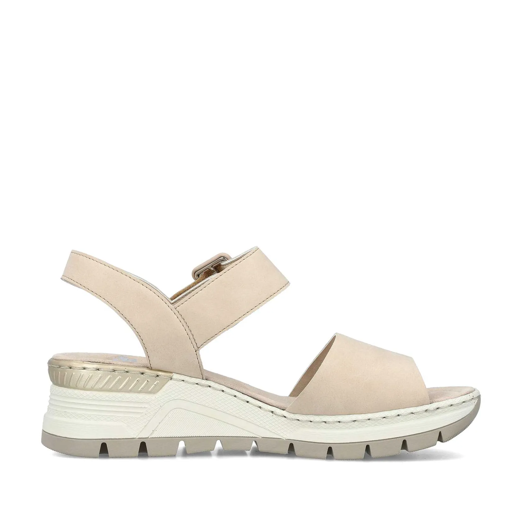 Rieker Sandals & Sandals-Women'S Wedge Sandals Champagne