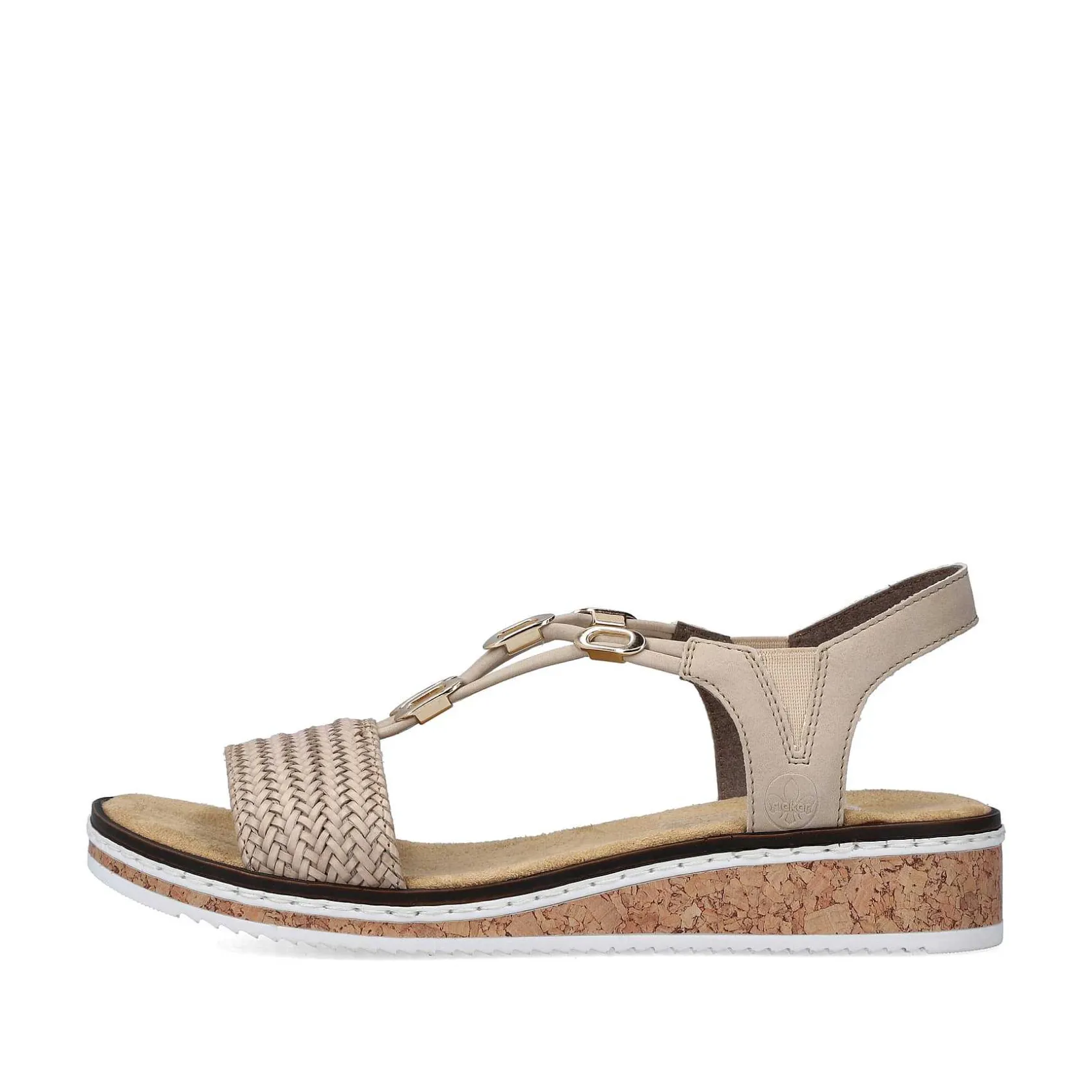 Rieker Heeled Shoes-Women'S Wedge Sandals Beige