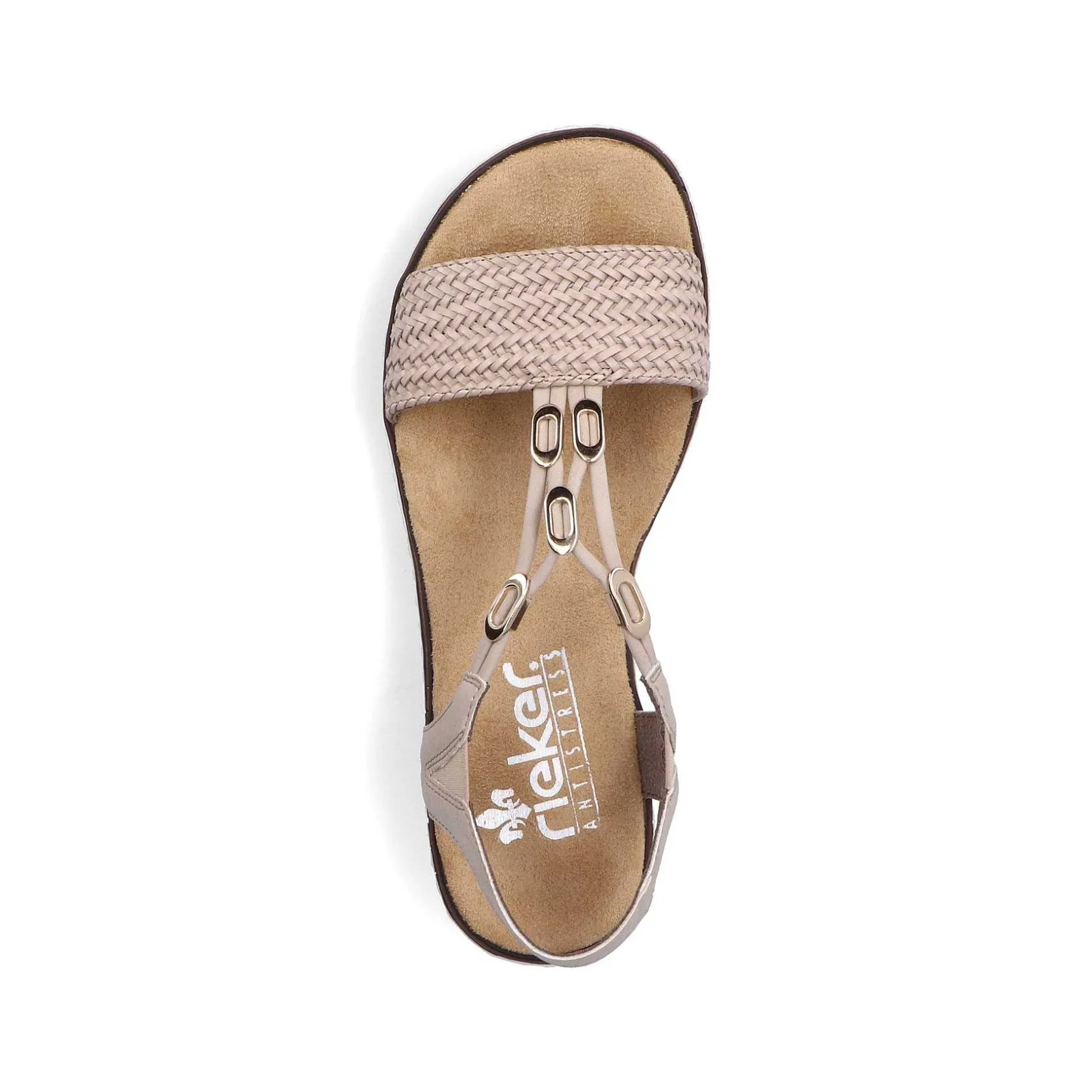 Rieker Heeled Shoes-Women'S Wedge Sandals Beige