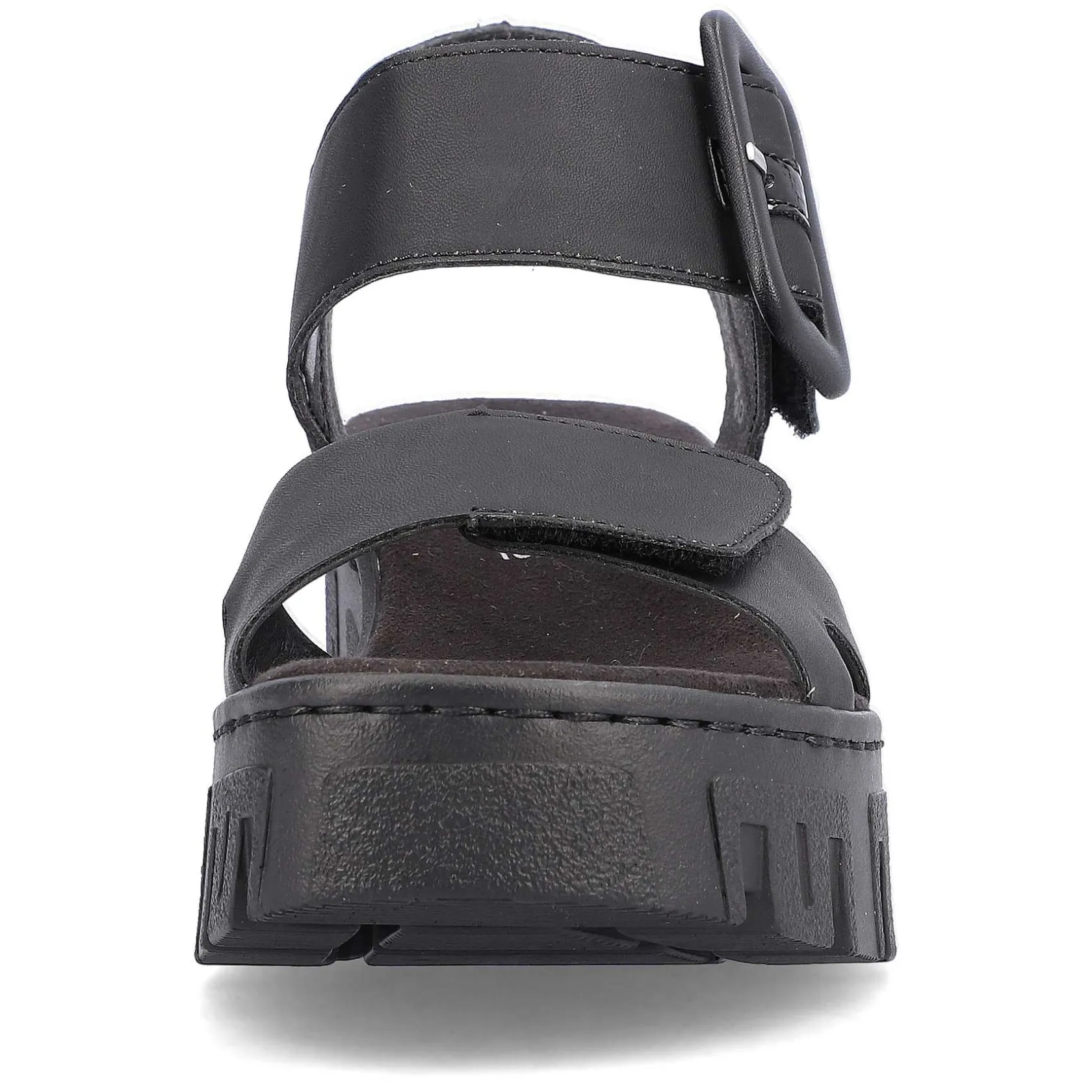 Rieker Heeled Shoes-Women'S Wedge Sandals Jet Black