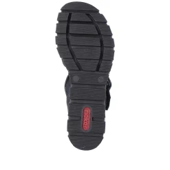 Rieker Heeled Shoes-Women'S Wedge Sandals Jet Black