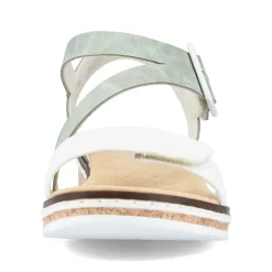Rieker Heeled Shoes-Women'S Wedge Sandals Mint Green-Pearl White