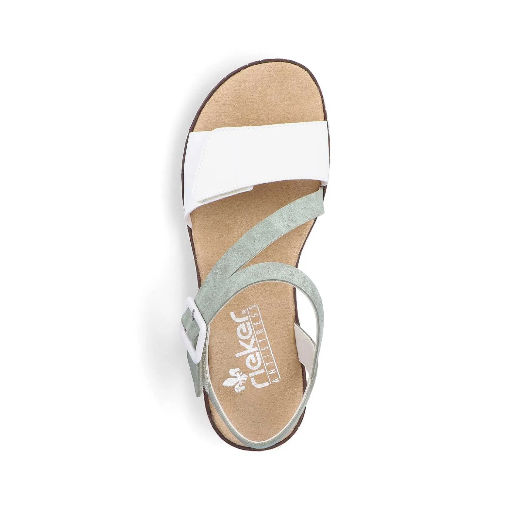 Rieker Heeled Shoes-Women'S Wedge Sandals Mint Green-Pearl White