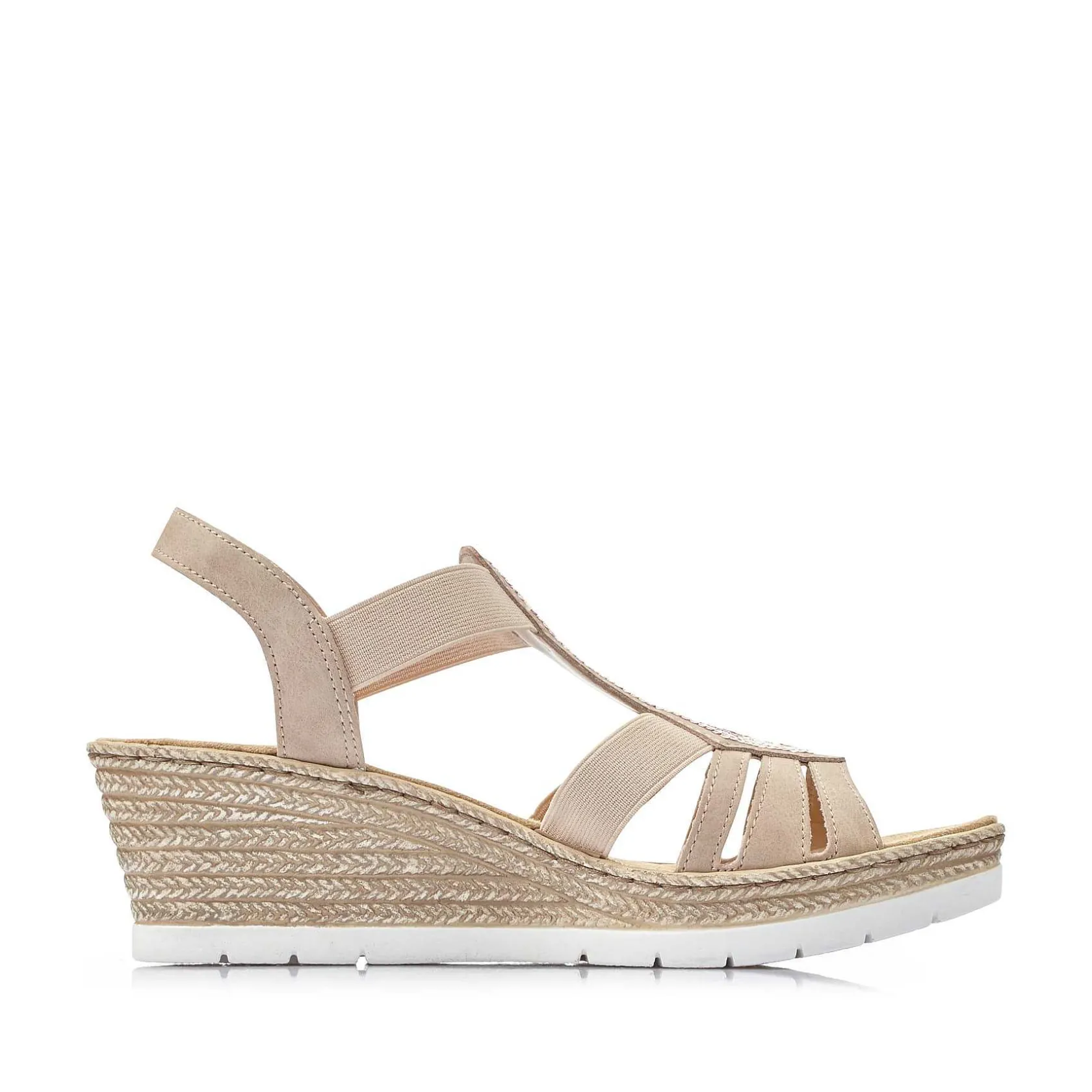 Rieker Heeled Shoes-Women'S Wedge Sandals Old Pink