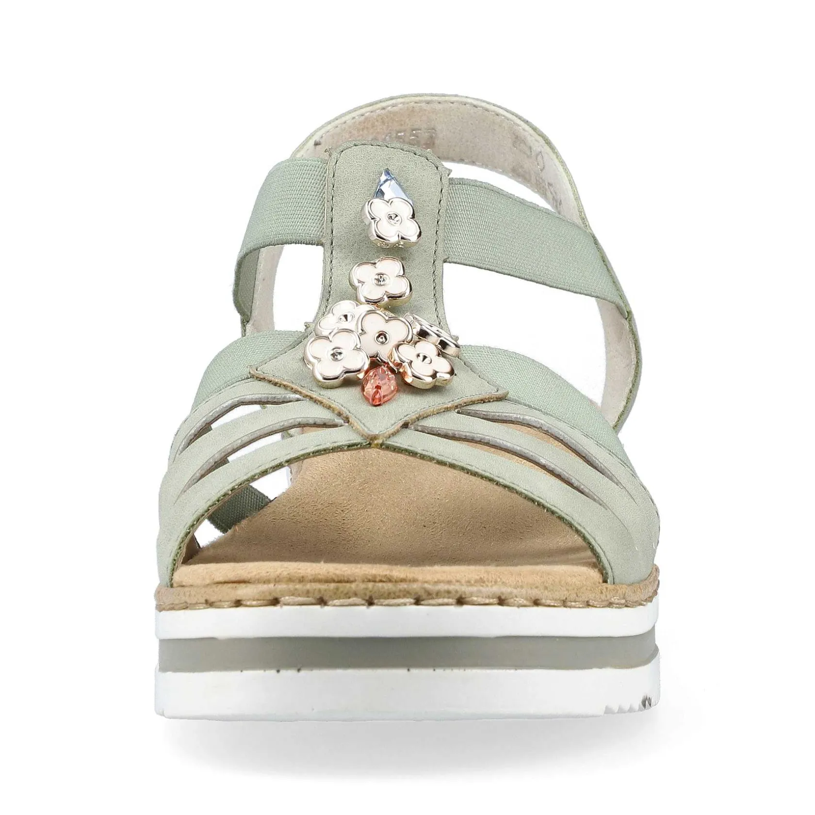 Rieker Summer Shoes-Women'S Wedge Sandals Mint Green
