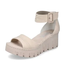Rieker Summer Shoes-Women'S Wedge Sandals Sand Beige