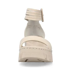 Rieker Summer Shoes-Women'S Wedge Sandals Sand Beige
