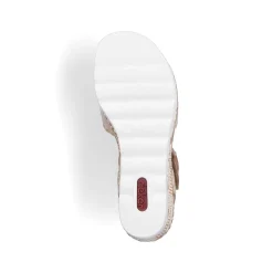 Rieker Heeled Shoes-Women'S Wedge Sandals Champagne