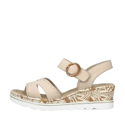 Rieker Heeled Shoes-Women'S Wedge Sandals Champagne