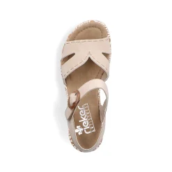 Rieker Heeled Shoes-Women'S Wedge Sandals Champagne