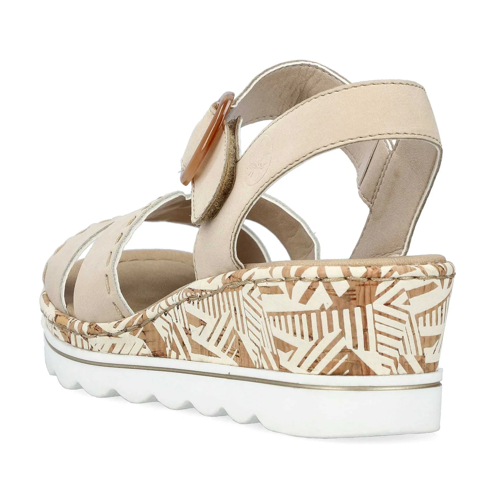 Rieker Heeled Shoes-Women'S Wedge Sandals Champagne