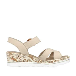 Rieker Heeled Shoes-Women'S Wedge Sandals Champagne