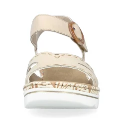 Rieker Heeled Shoes-Women'S Wedge Sandals Champagne
