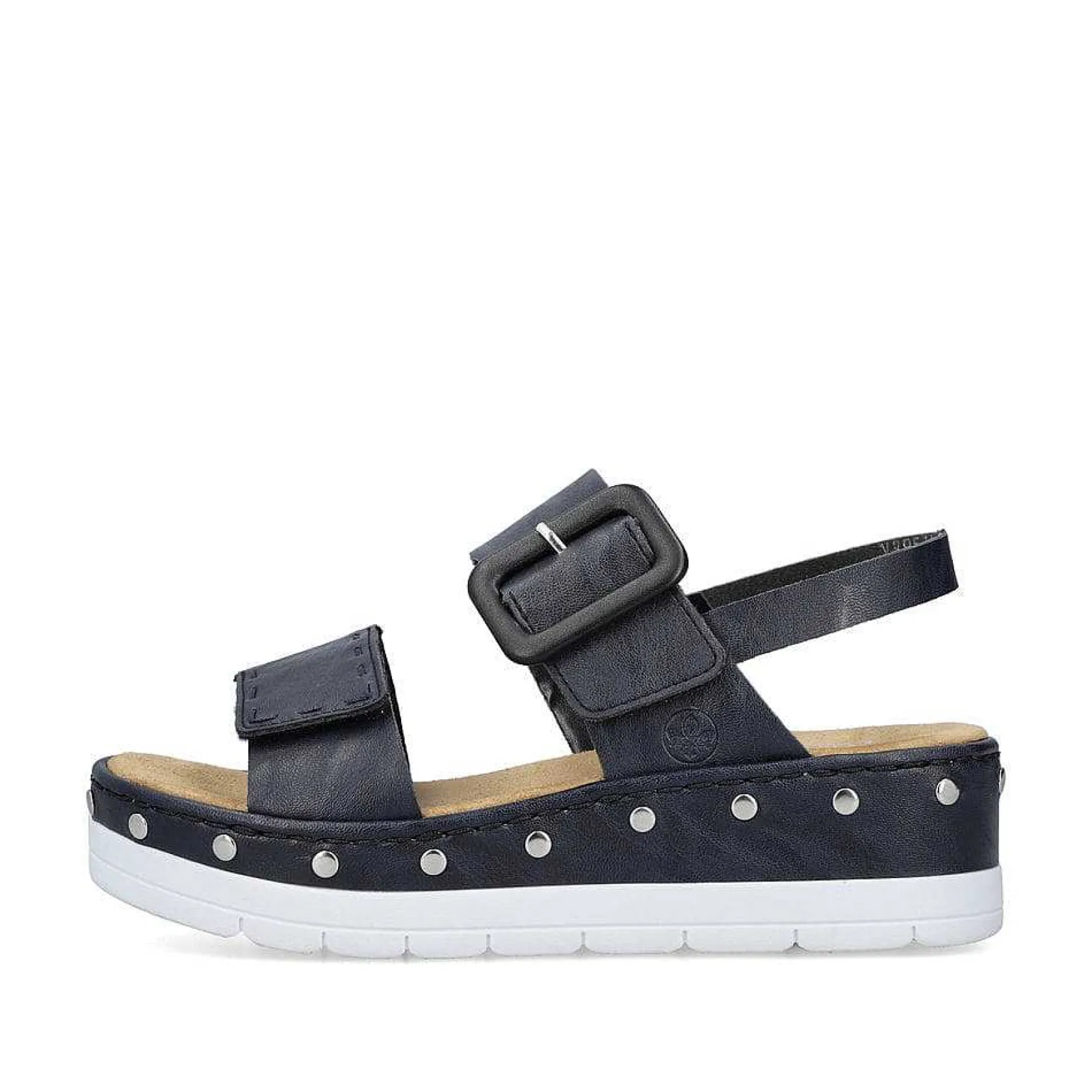 Rieker Sandals & Sandals-Women'S Wedge Sandals Navy Blue