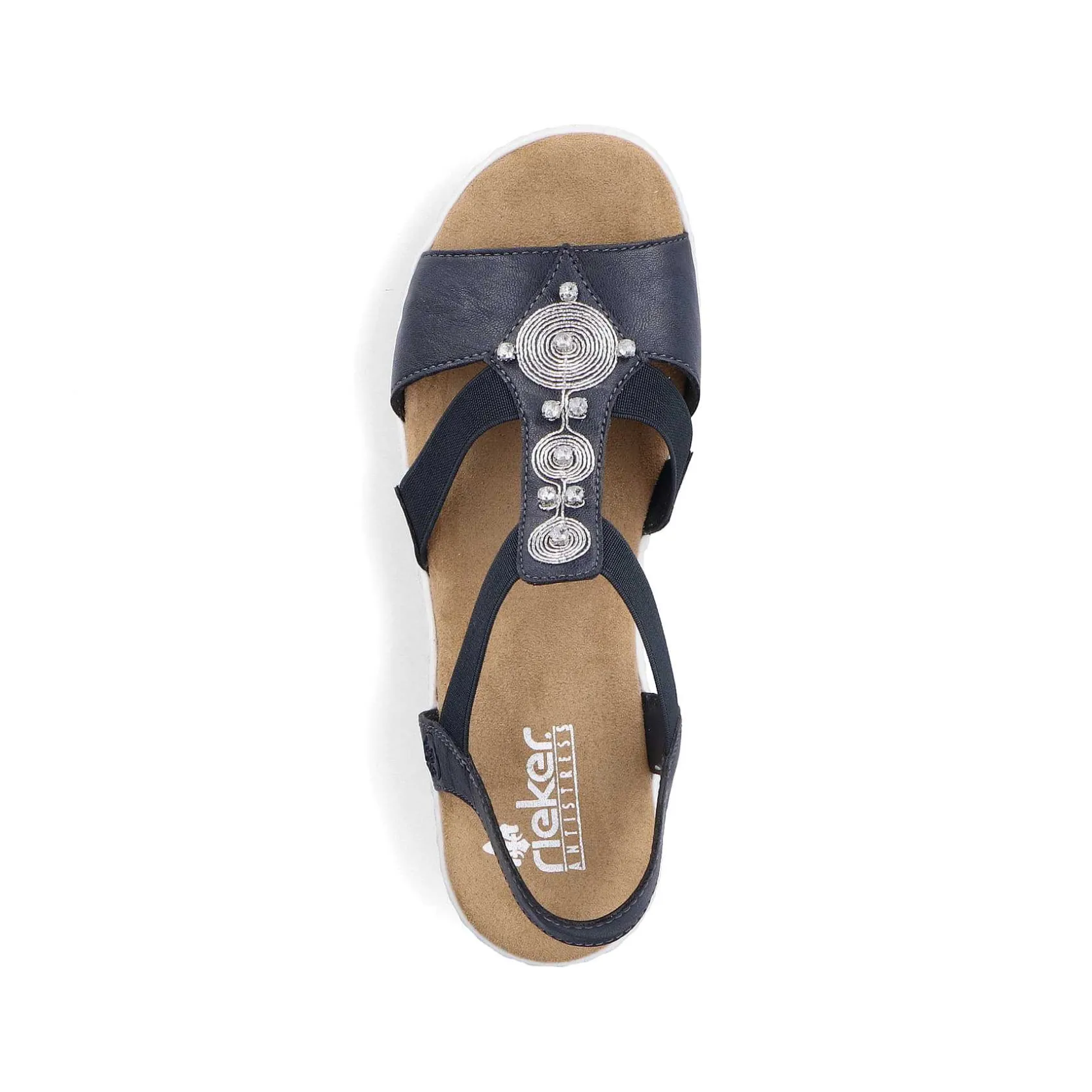 Rieker Heeled Shoes-Women'S Wedge Sandals Navy Blue