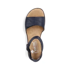 Rieker Heeled Shoes-Women'S Wedge Sandals Navy Blue