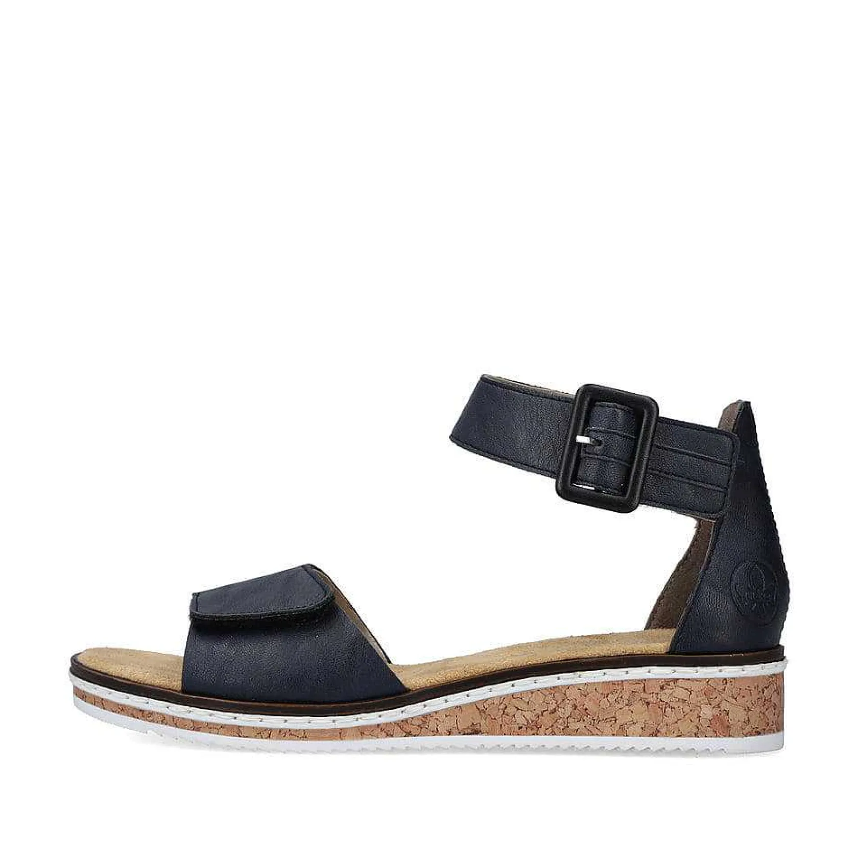 Rieker Heeled Shoes-Women'S Wedge Sandals Navy Blue