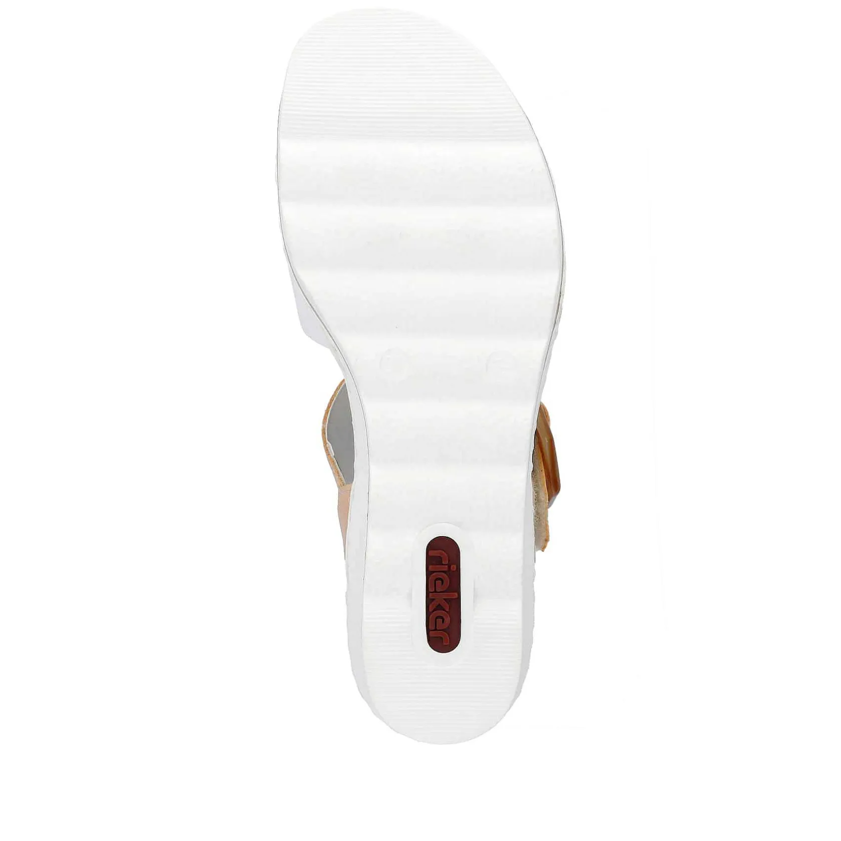 Rieker Summer Shoes-Women'S Wedge Sandals Snow White Peach