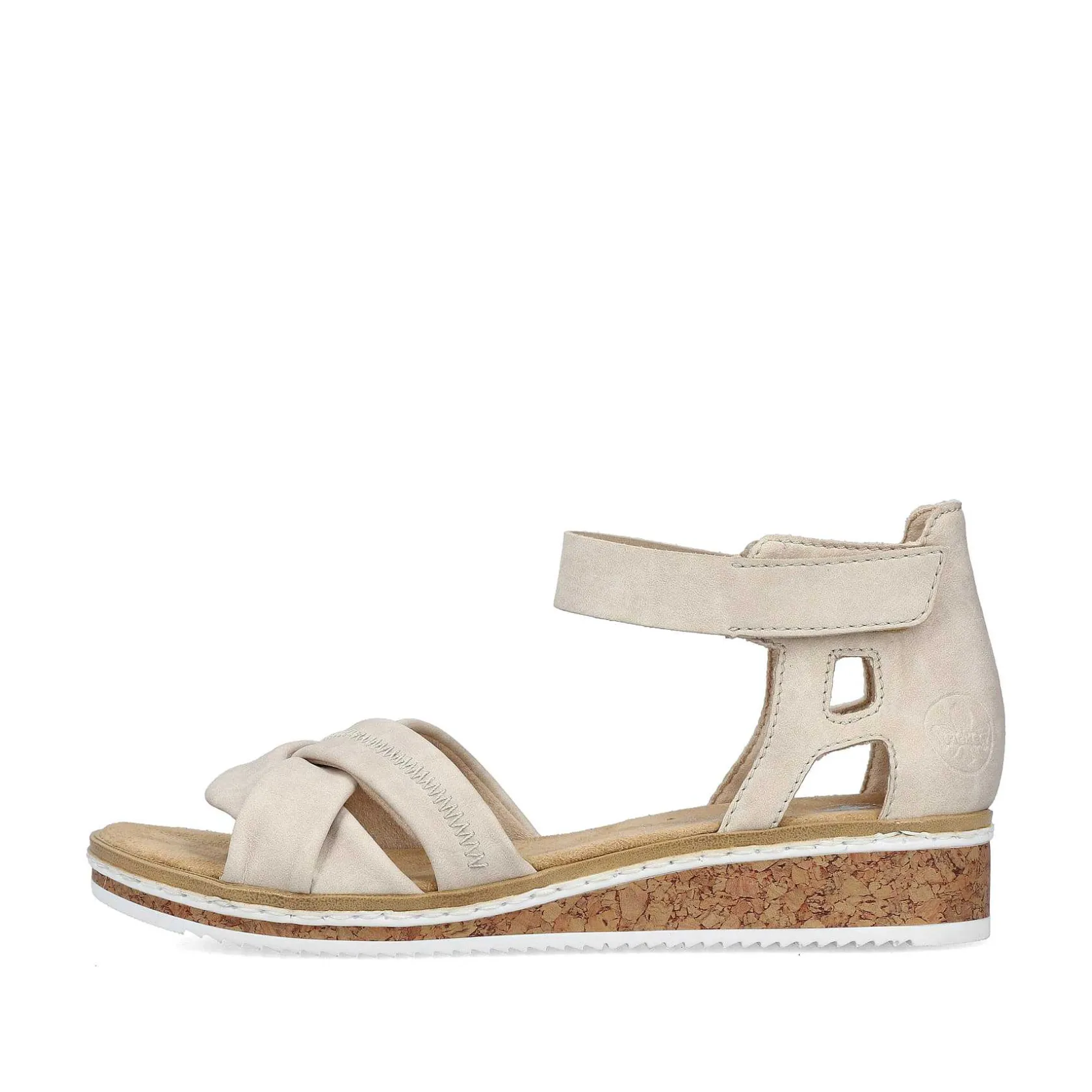 Rieker Heeled Shoes-Women'S Wedge Sandals Light Beige