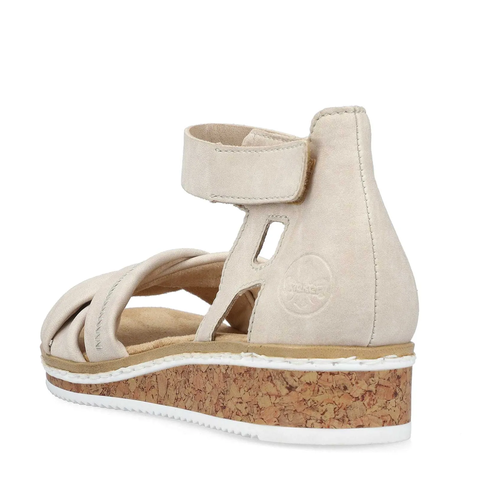 Rieker Heeled Shoes-Women'S Wedge Sandals Light Beige