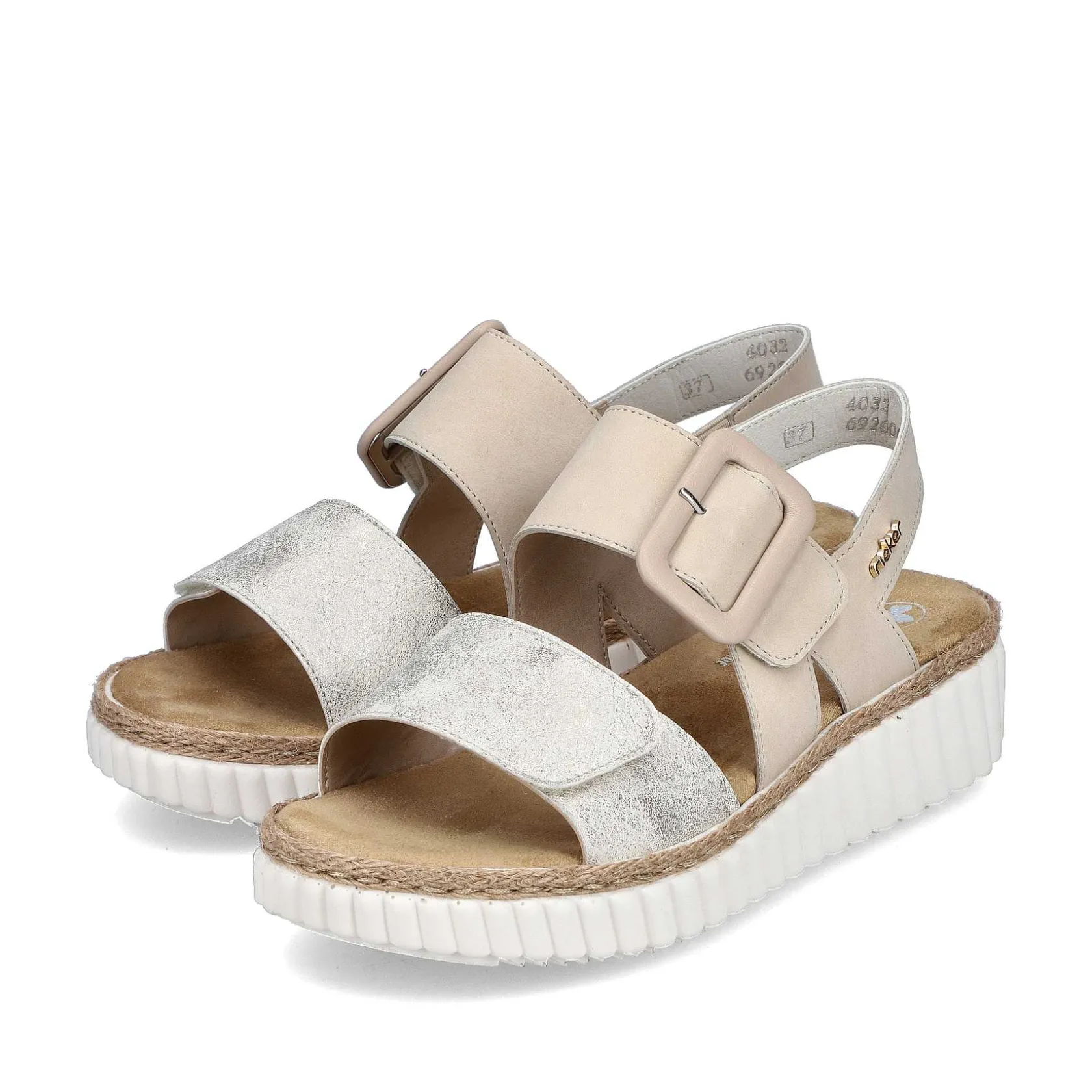 Rieker Sandals & Sandals-Women'S Wedge Sandals Light Beige