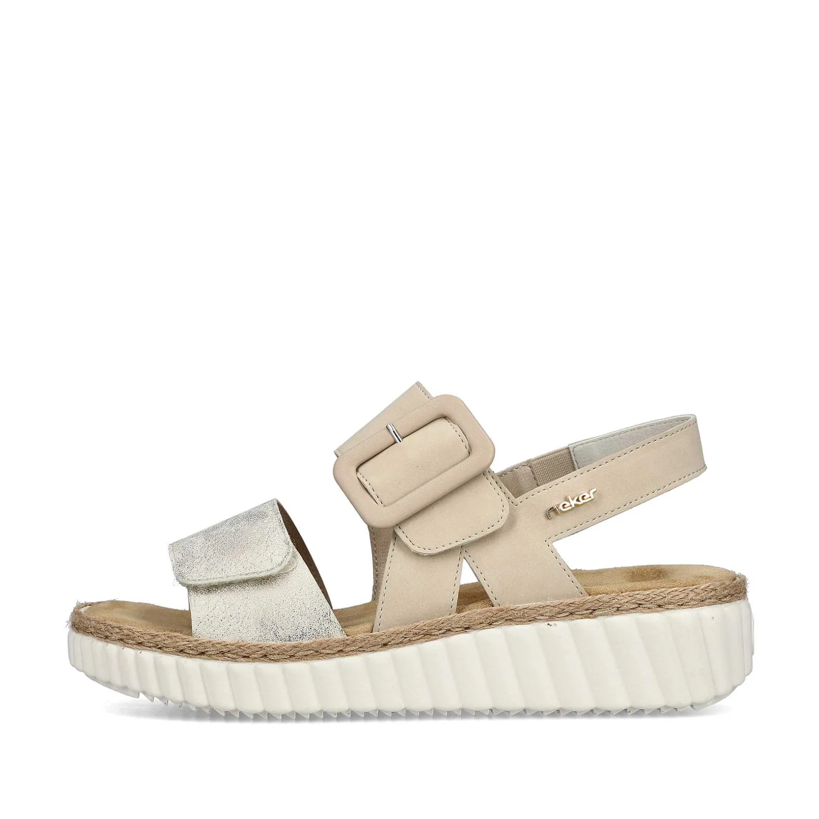 Rieker Sandals & Sandals-Women'S Wedge Sandals Light Beige
