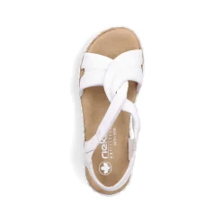 Rieker Heeled Shoes-Women'S Wedge Sandals Snow White