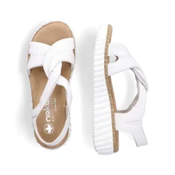 Rieker Heeled Shoes-Women'S Wedge Sandals Snow White